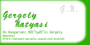 gergely matyasi business card